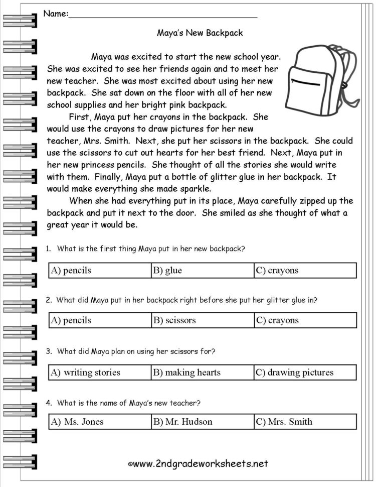 Worksheet 3Rd Standard Maths Comprehension Questions High