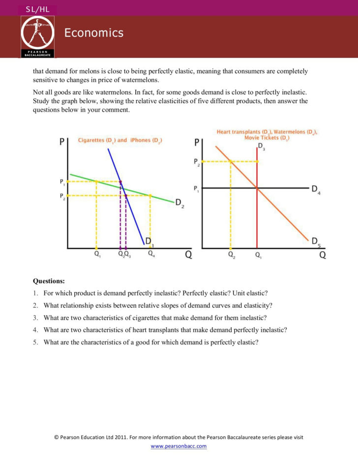 Worksheet On Elasticity Answers