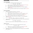 Worksheet 71 Stoichiometric Calculations