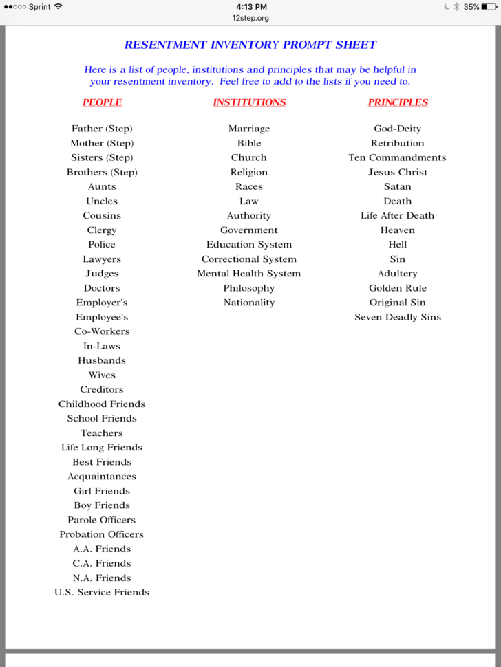 Worksheet Aa Step 4 Worksheet Step Is One Of The Most Important
