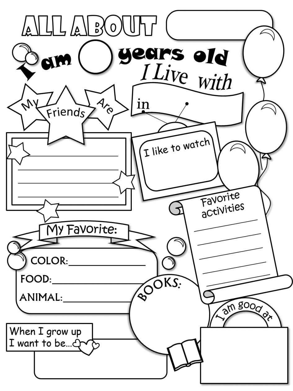 Worksheet All About Me Worksheets Preschool Activity