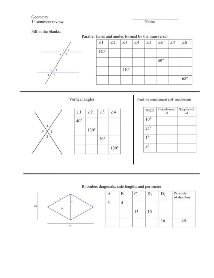 Worksheet Angle Relationships Worksheets Complementary