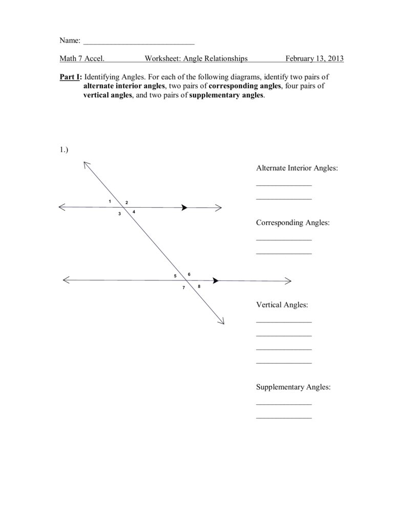 Worksheet Angle Relationships — db-excel.com