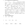 Worksheet Balancing Equations Name Chemistry