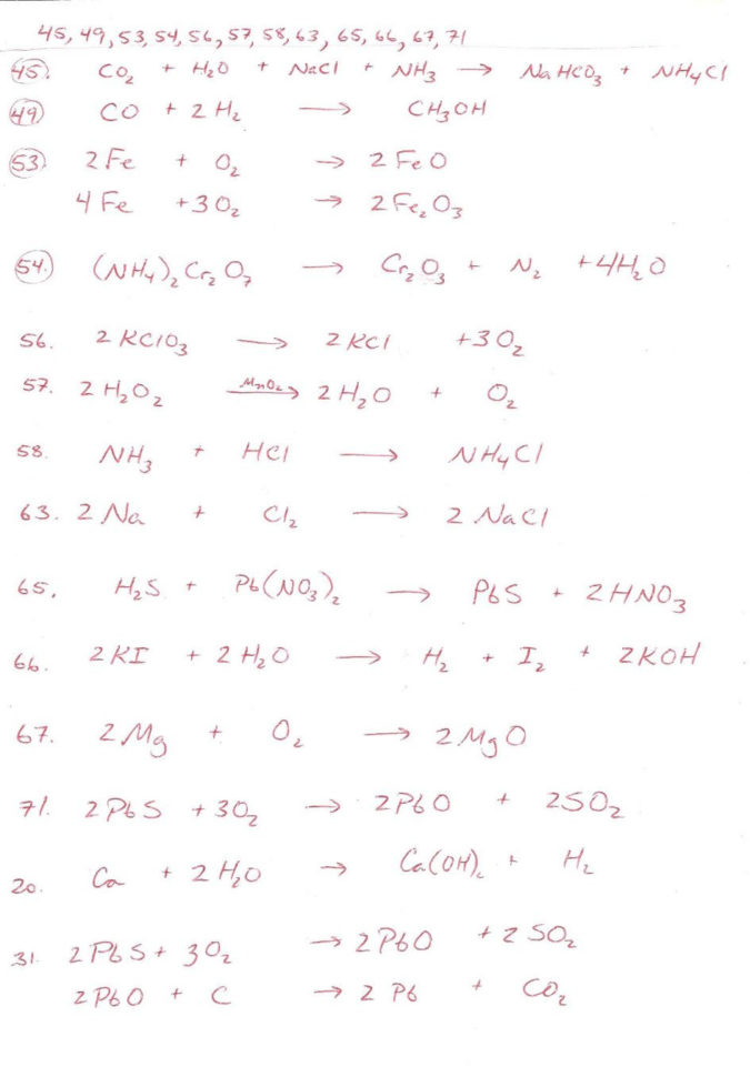 Worksheet Balancing Equations Practice Worksheet Balancing