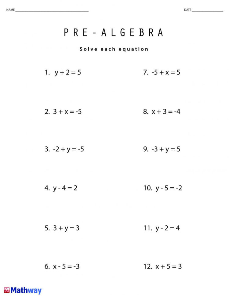 Worksheet Basic Algebra Worksheets Eighth Grade Math