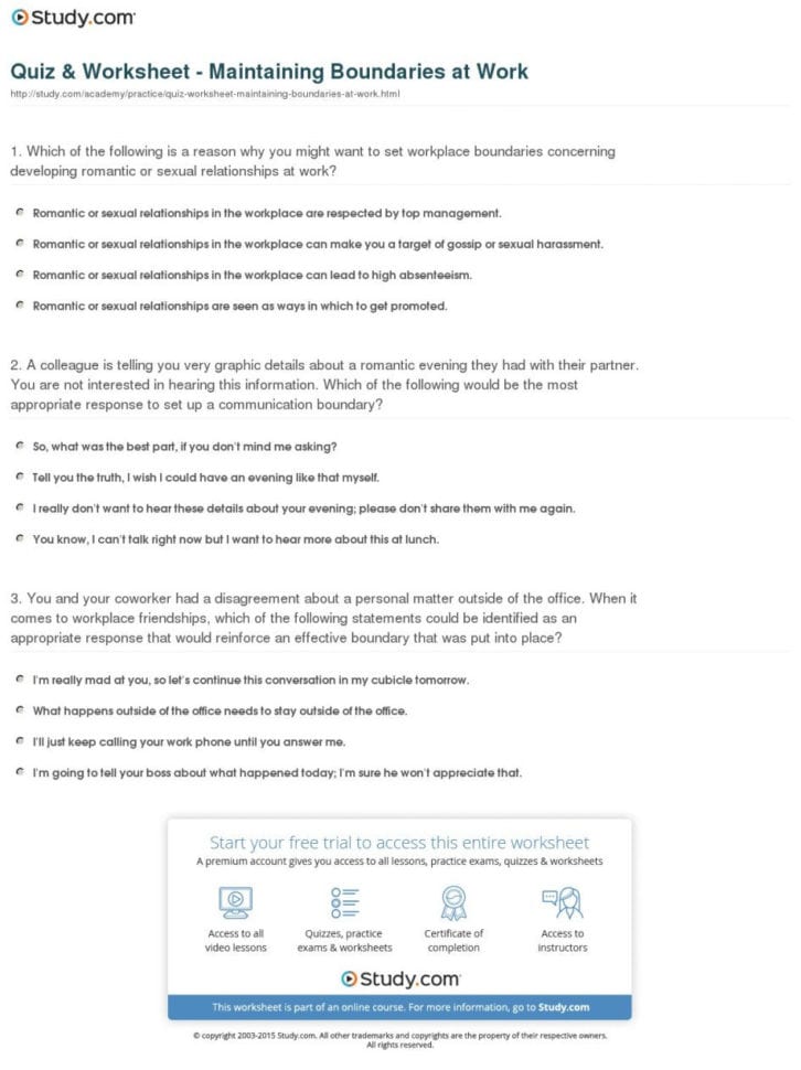Worksheet Boundaries Worksheet Plr Worksheets Setting