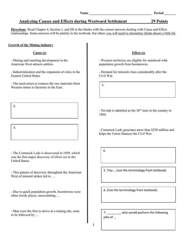 Understanding Patterns Of Settlement Worksheet Answers —