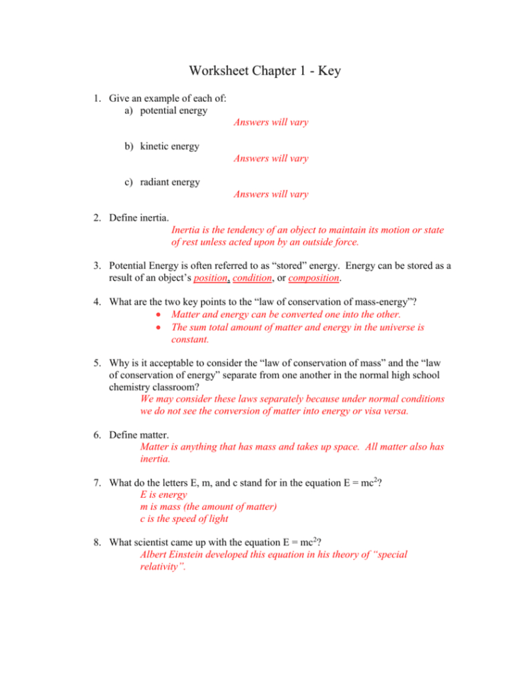 Worksheet Chapter 1  Trivalley Local School District