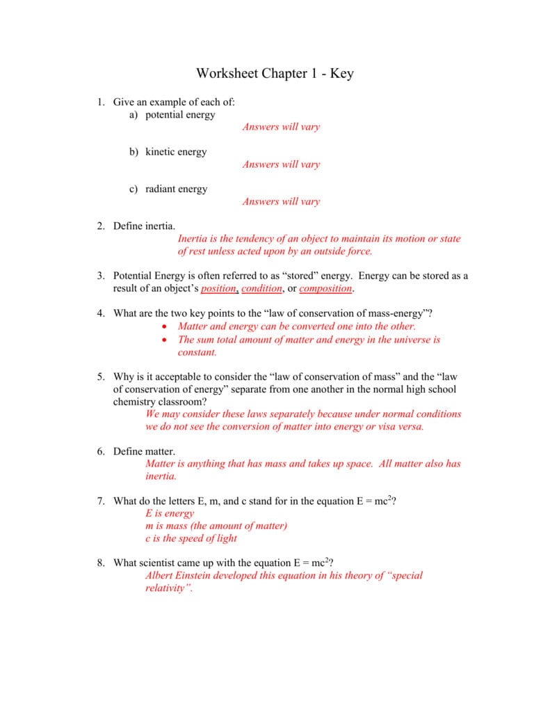 Worksheet Chapter 1  Trivalley Local School District