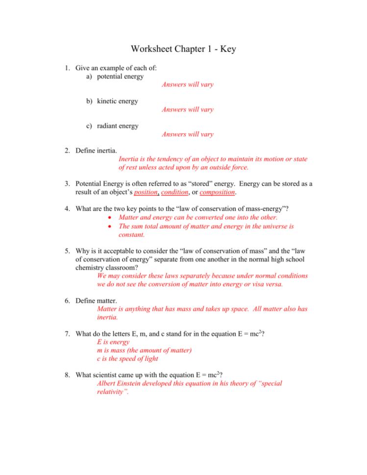 Worksheet Chapter 1  Trivalley Local School District