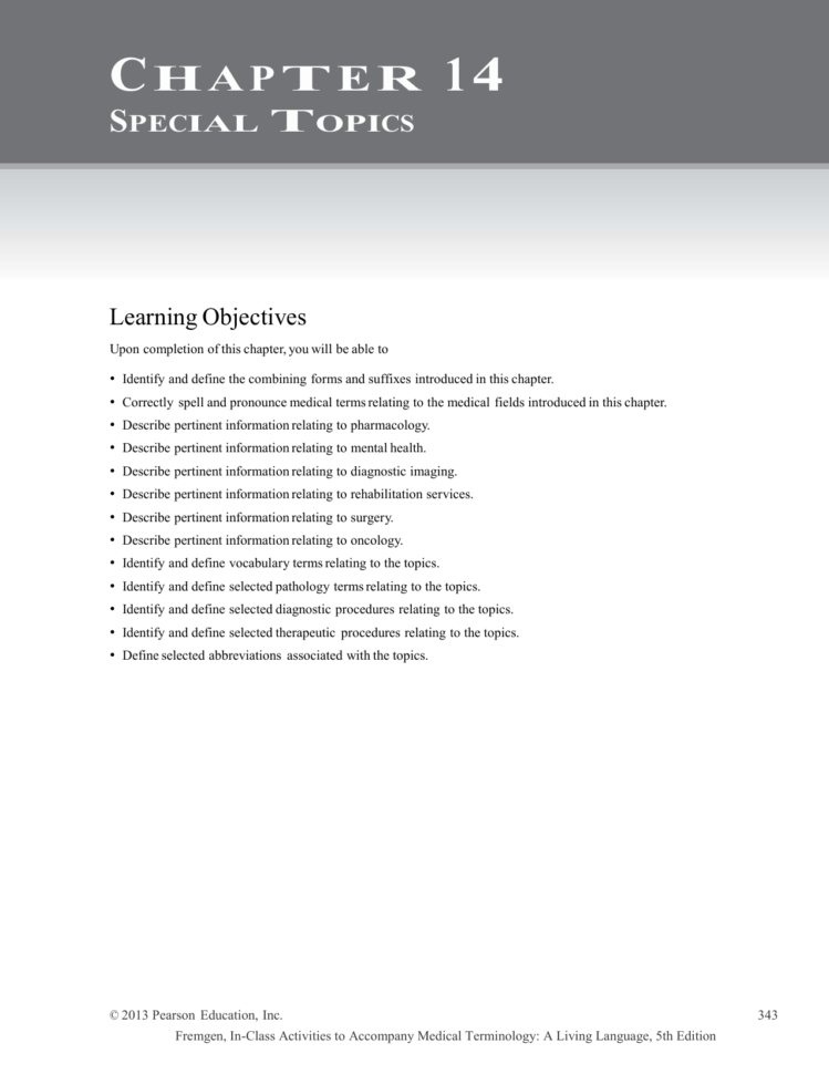 Worksheet Chapter 14