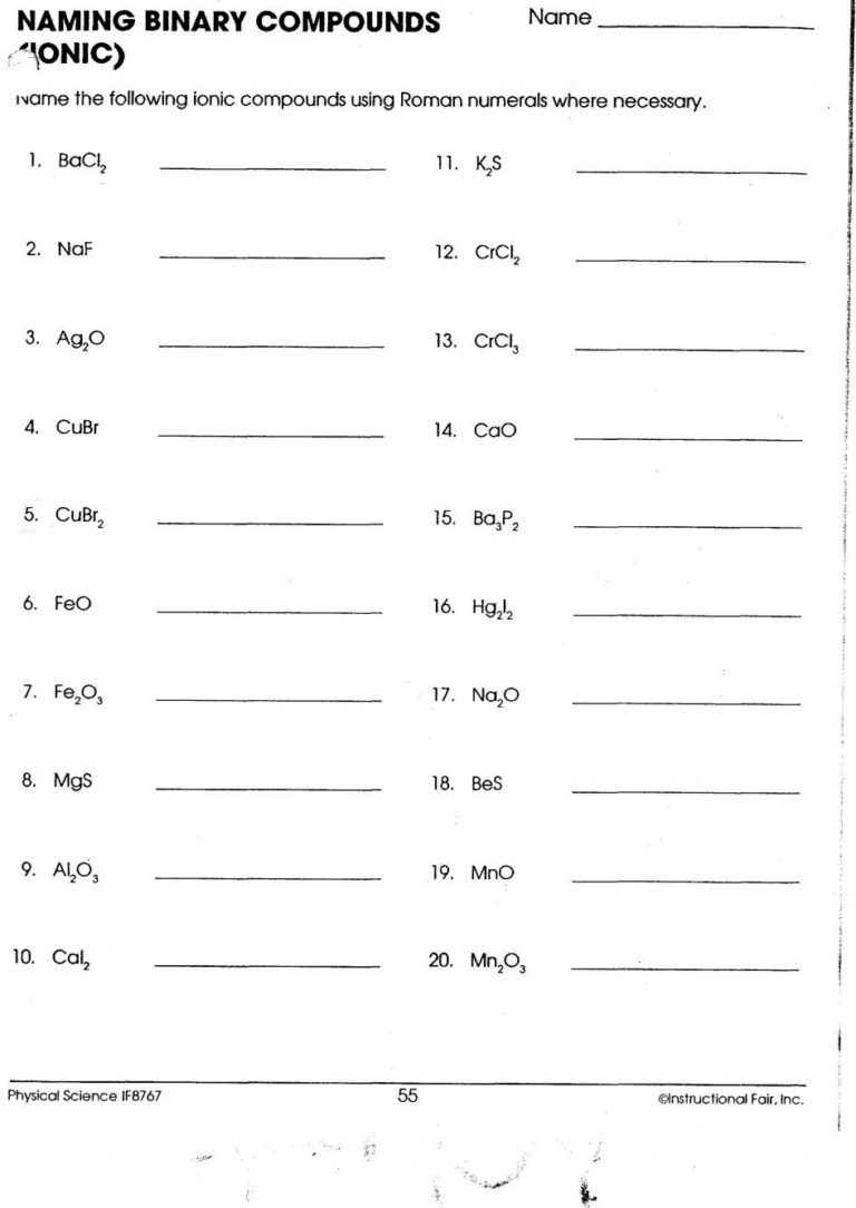 Worksheet Chemical Formula Writing Worksheet S And db excel com