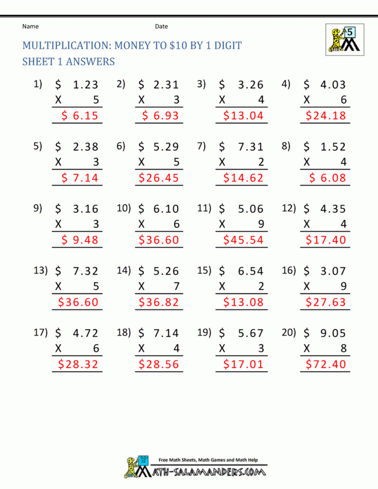 Worksheet Division Worksheets 5Th Grade Th Grade Math