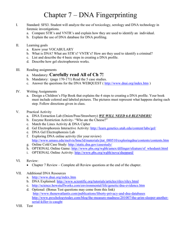 Worksheet Dna Fingerprinting Worksheet Dna Fingerprinting