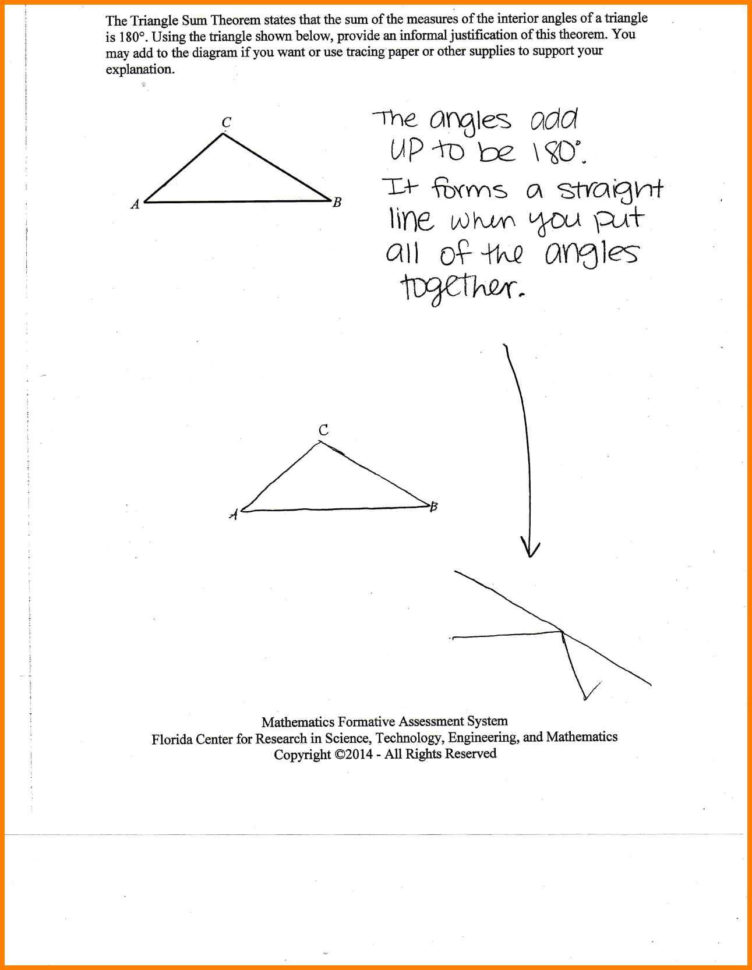 Triangle Interior Angle Worksheet Answers — Db 7067