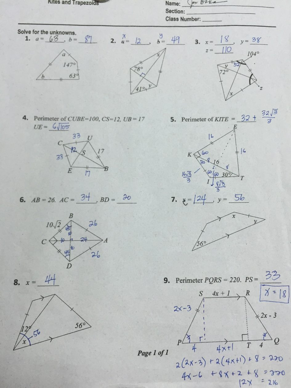 Exterior Angle Theorem Worksheet