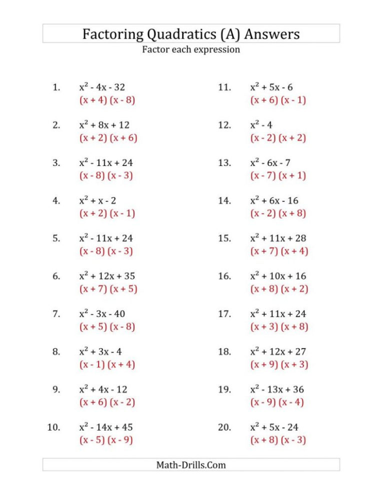 worksheet-factoring-trinomials-answers-db-excel