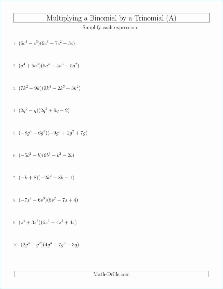 Worksheet Factoring Trinomials Answers  Yooob