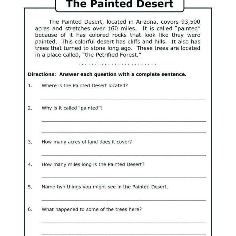 Multiple Choice Main Idea Worksheets