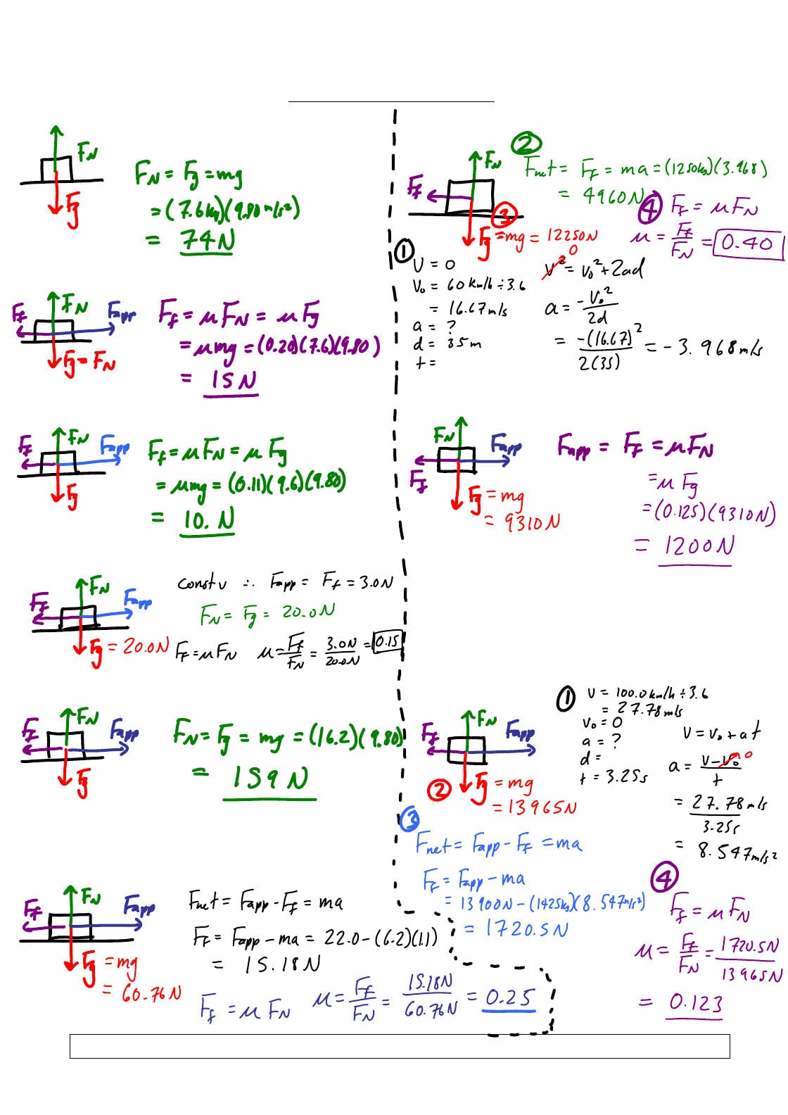 Friction Worksheet Answers Db excel