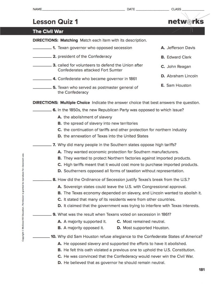 Ged Social Studies Printable Worksheets