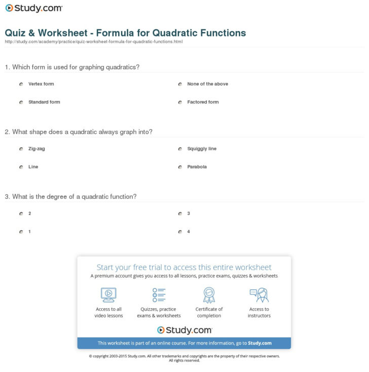 Graphing Quadratic Equations Worksheet Graphing Quadratic Equations Worksheet