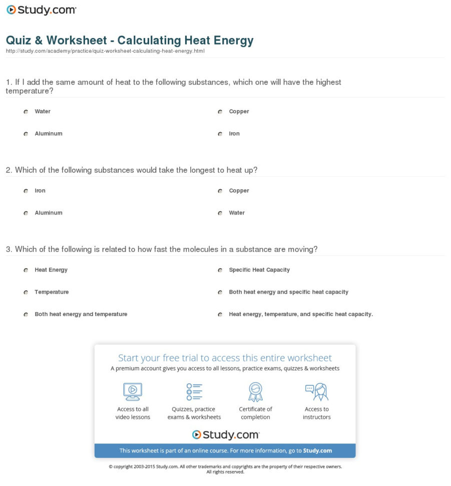 Worksheet Heat And Heat Calculations Worksheet Fabulous Clock