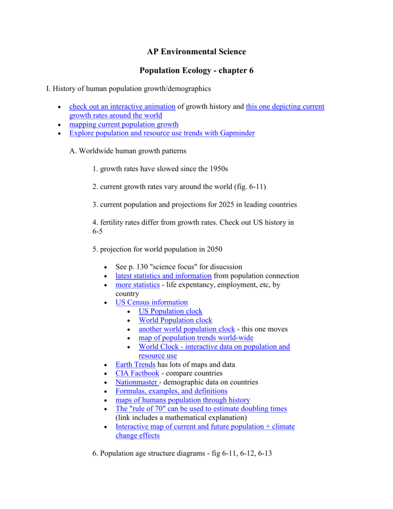 Human Population Growth Worksheet