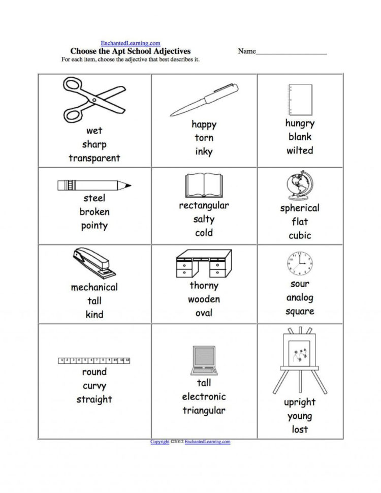 Worksheet Ideas  2Nd Grade Adjective Worksheets Worksheet