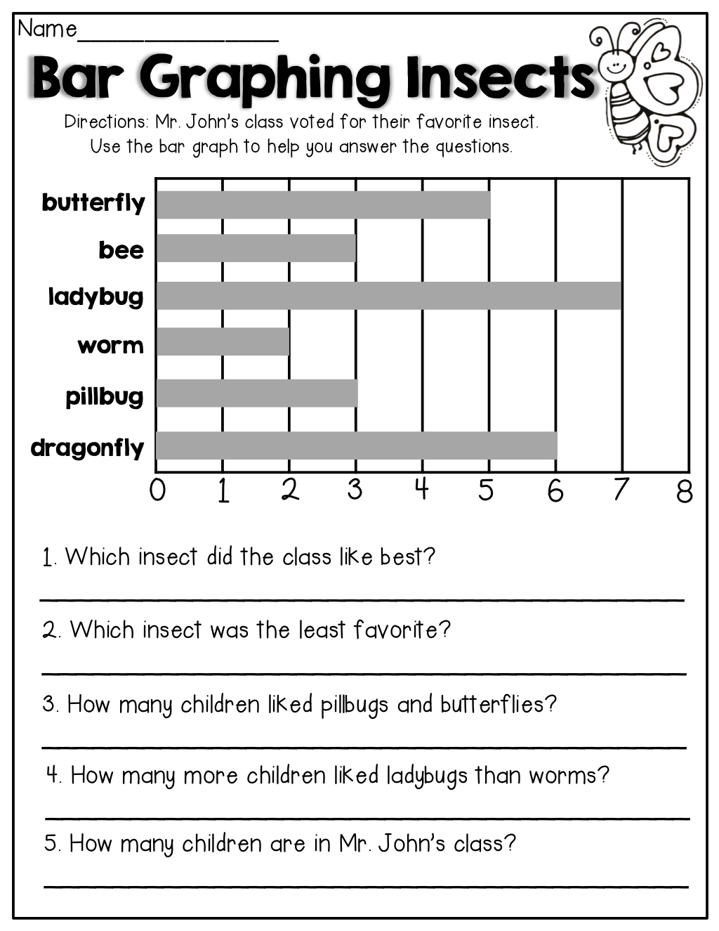 Free Printable Graphing Worksheets For 2nd Grade
