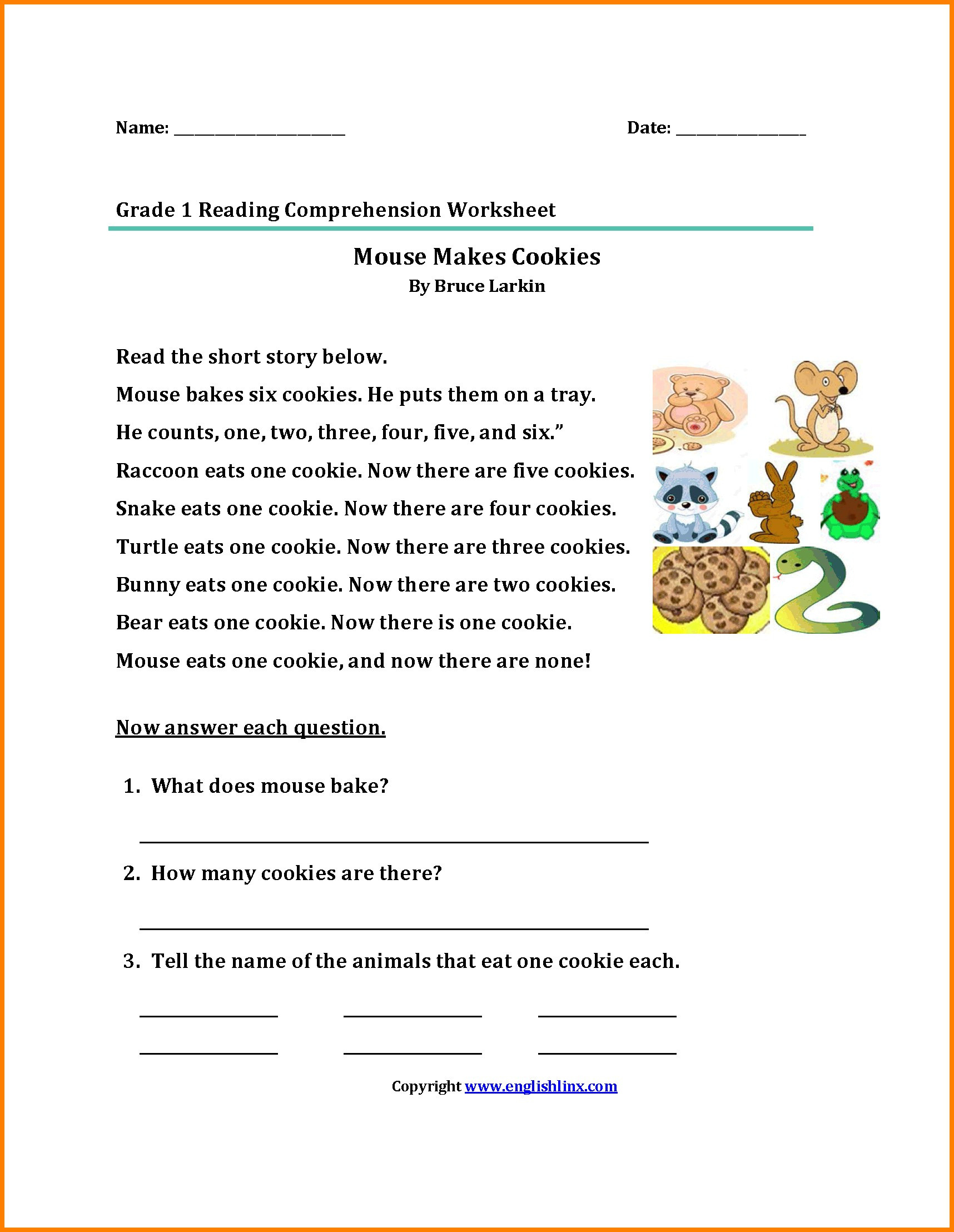 comprehension worksheets for grade 1 free db excelcom