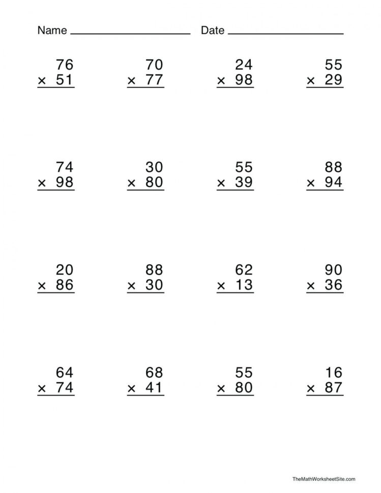Worksheet Ideas  35 Multi Digit Multiplication Worksheets