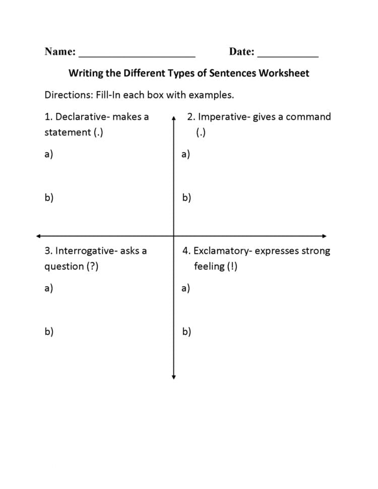 Worksheet Ideas  6Th Grade Grammar Worksheets Pdf Sentences