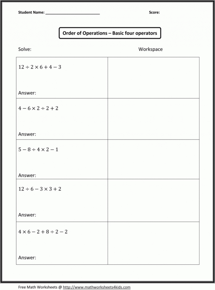 Math Properties Worksheet — db-excel.com