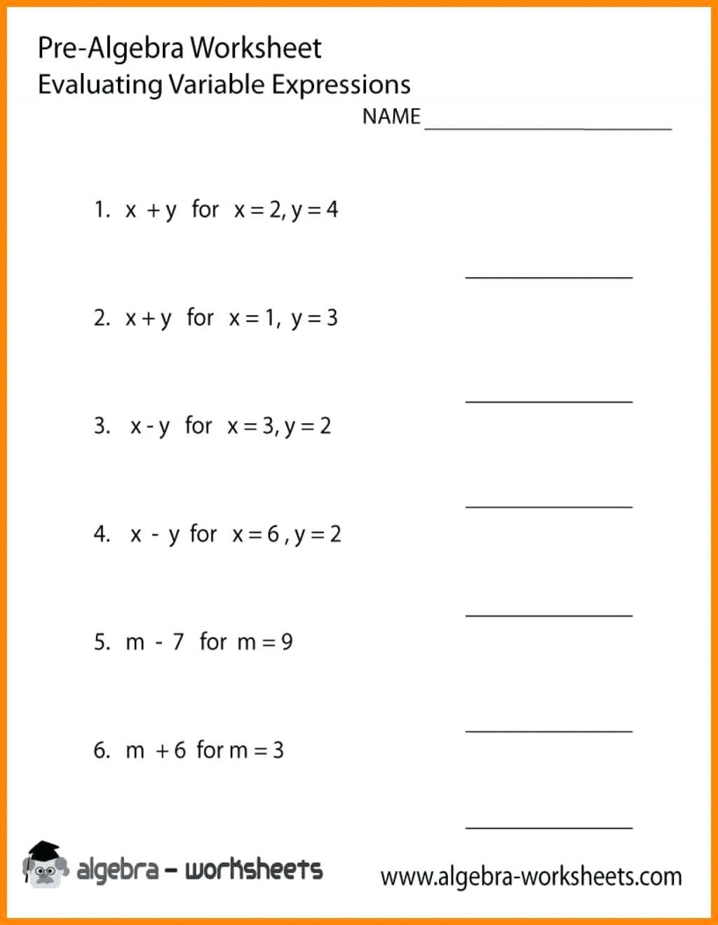 Worksheet Ideas  Basic Algebra Worksheets Equations