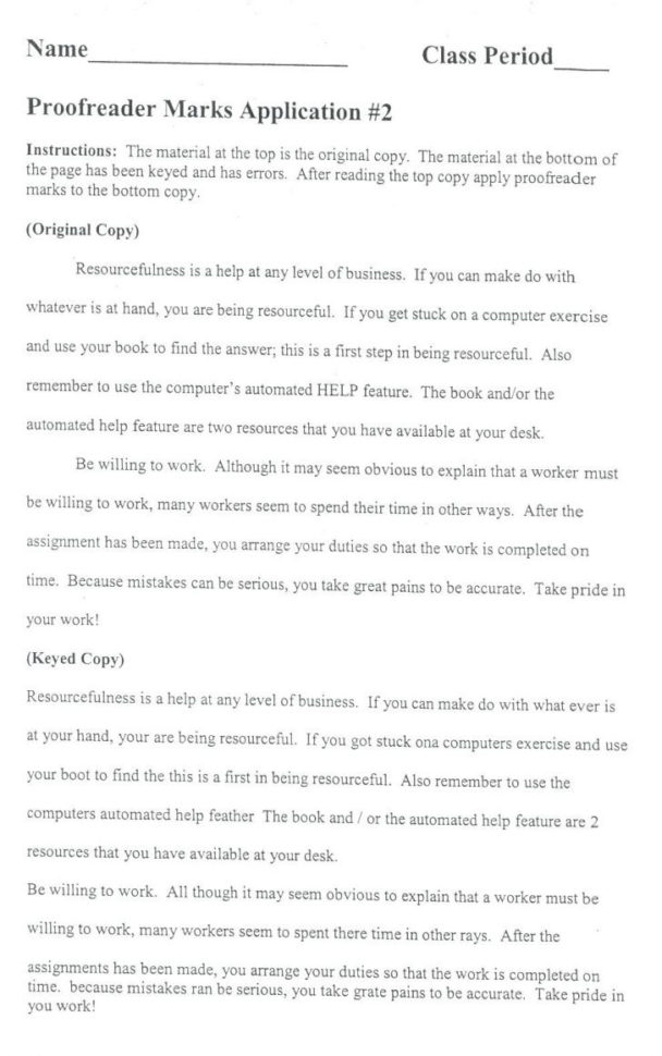 Worksheet Ideas  Chap12 10 Proofreading Practice Worksheets