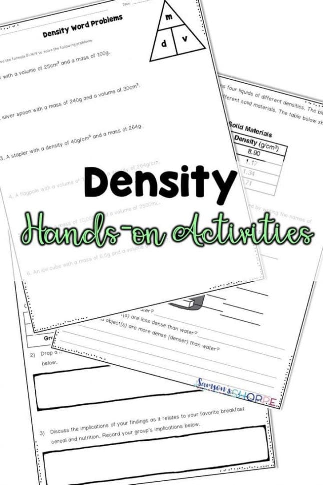 Worksheet Ideas  Density Worksheets For Elementary Students