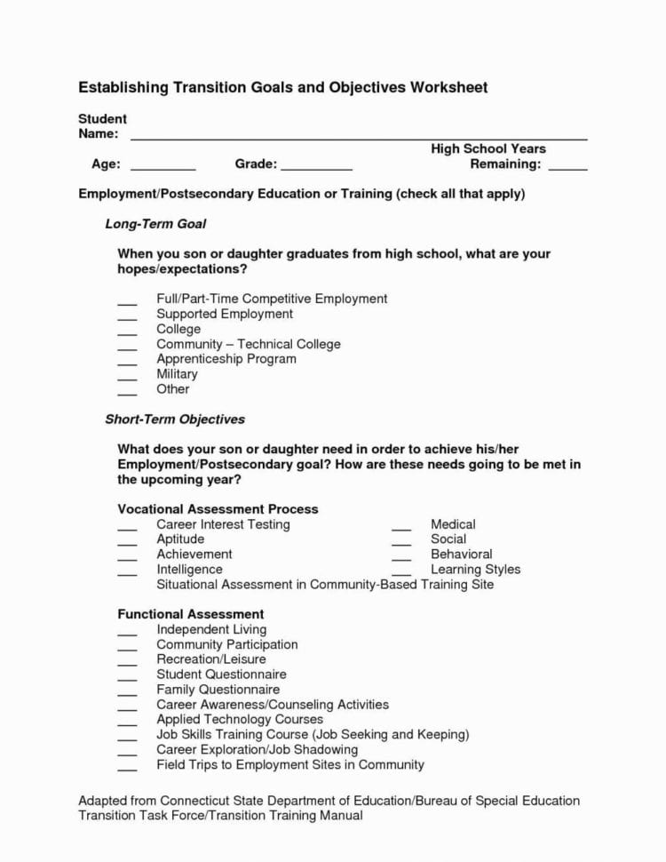 education department worksheet