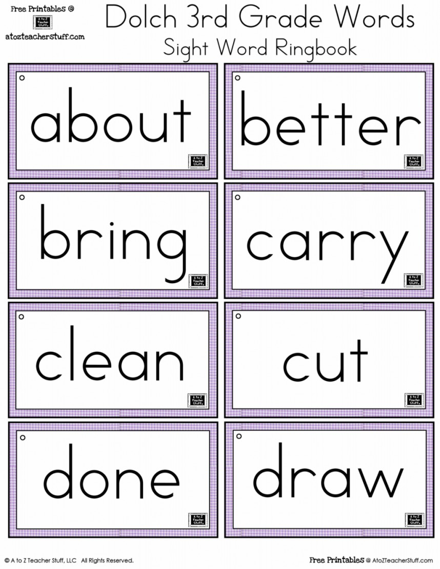 4th grade sight words worksheets