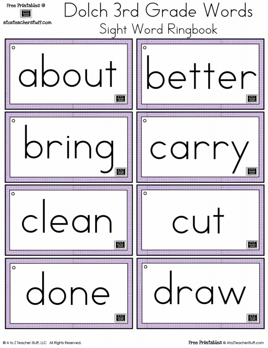 Fourth Grade Sight Words Worksheets Db excel