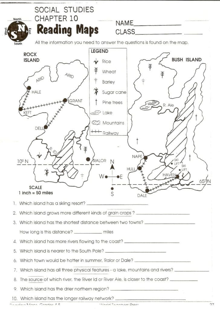 Social Studies High School Worksheets
