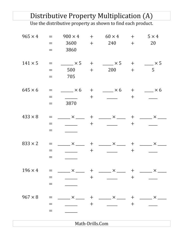 Worksheet Ideas  Multiply Digitnumbers Using The