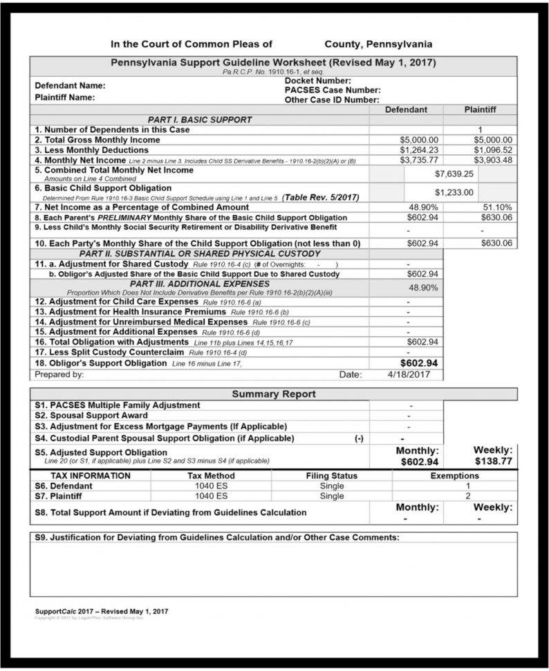 Worksheet Ideas  Ncild Support Calculator Worksheet