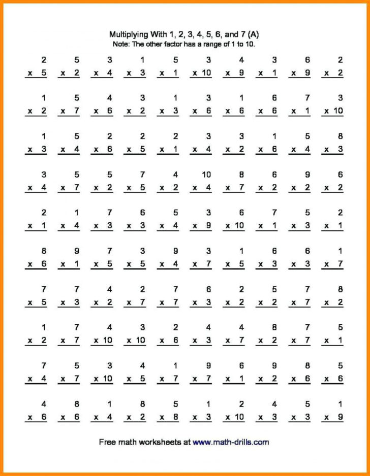 Math Worksheets For Third Grade Students