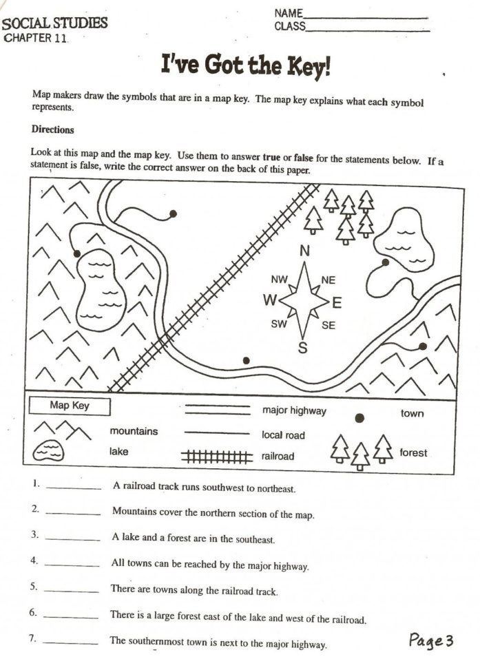 Worksheet Ideas  Reading Maps Handout 2 Social Studies