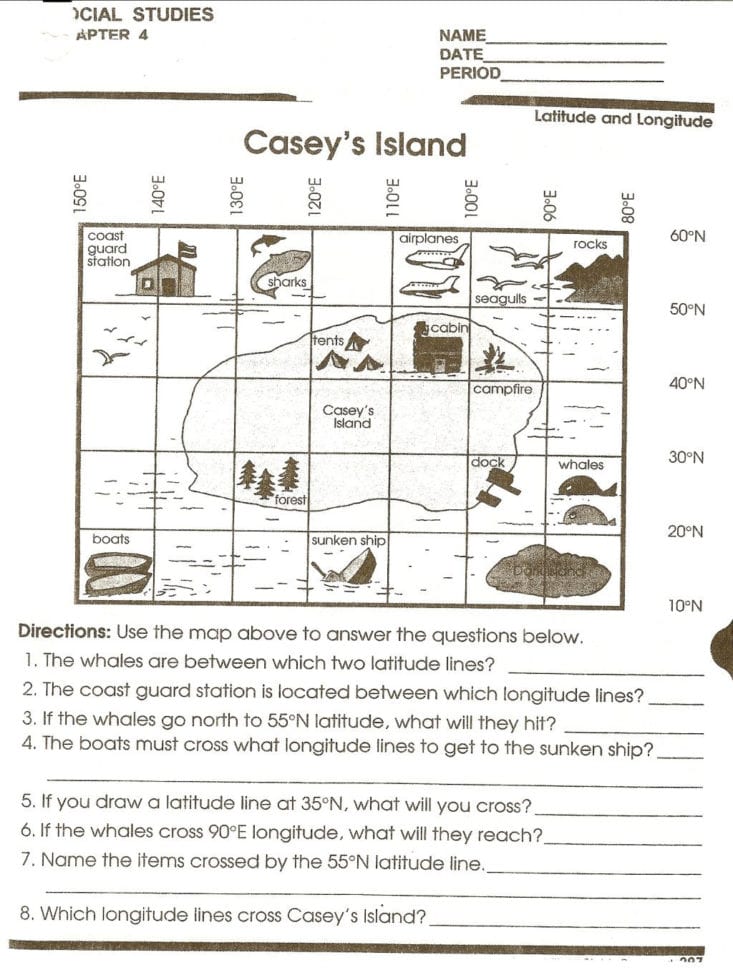 Worksheet Ideas  Reading Maps Handout 2 Social Studies