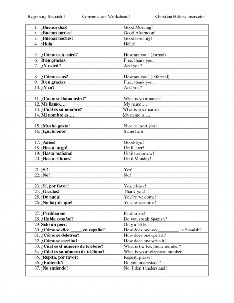 Worksheet Ideas  Spanish Worksheets Free Printable Tracing