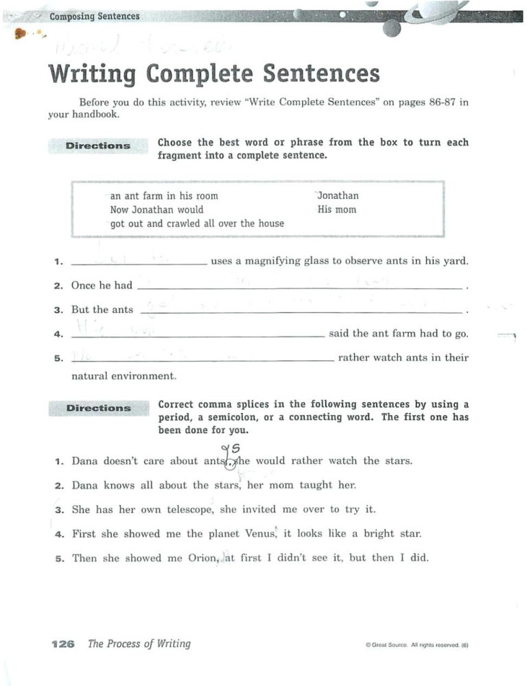 Worksheet Ideas Year 4 Grammar Worksheets For Middle — db-excel.com