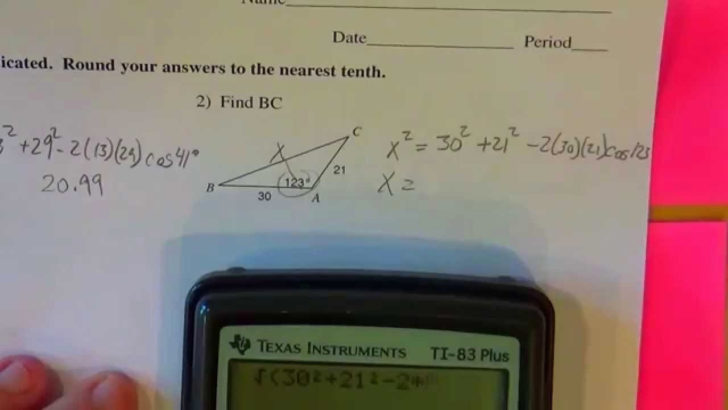 The Law Of Sines Worksheet Answers